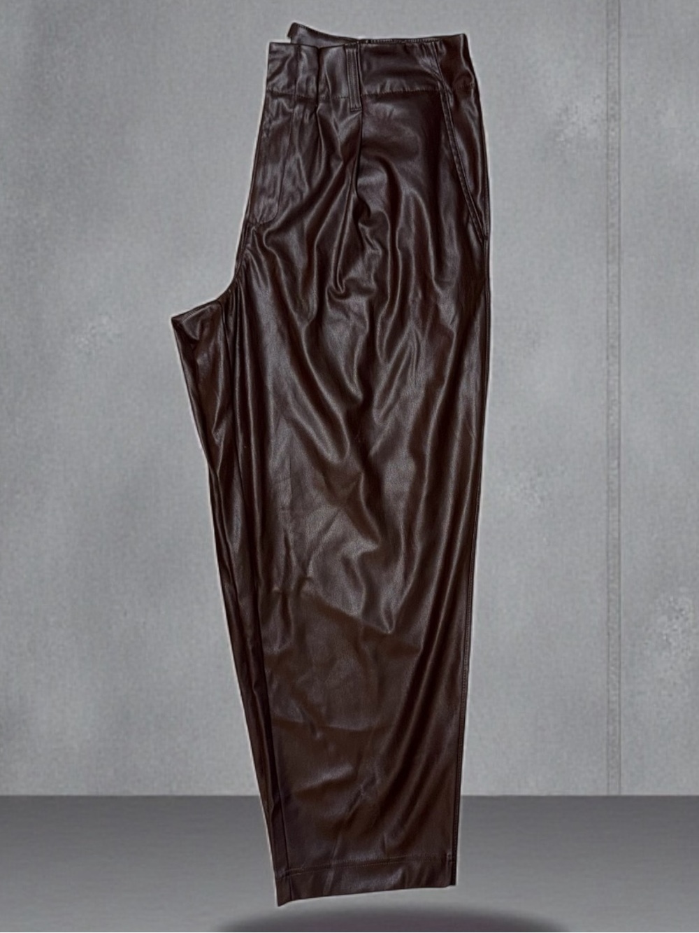 a new day Wide Leg Faux Leather Pants - Brown